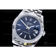 VS공장 롤렉스 데이저스트 41 스틸 블루플루티드다이얼 플루티드베젤 쥬빌레브레이슬릿 DJ2 41mm Jub Flt 904L SS/SS P-Blue/Stk VSF VS3235