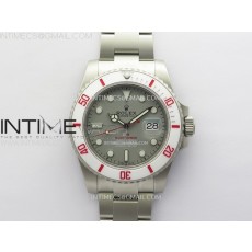 VS공장 롤렉스 서브마리너 DiW커스텀 그레이다이얼 샌드블라스티드 브레이슬릿Submariner DIW Sandblasted White Ceramic Bezel VSF 1:1 Best Edition Gray Dial on SS Bracelet VS3135((SBF)