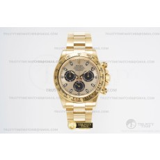 KING공장 롤렉스 스틸 데이토나 옐로우골드금통 골드다이얼 블랙서클 브레이슬릿 Daytona 116508 YG/YG Gold/Blk/Stk KING A4130