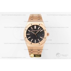 BF공장 오데마피게 로얄오크 15510 50주년기념판 로즈골드금통 블랙다이얼 브레이슬릿 Royal Oak 41mm 15510 RG/RG Black BF MY9015 Mod 4302