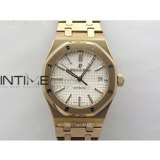 IP공장 오데마피게 로얄오크 15450 로즈골드금통 실버다이얼 브레이슬릿 Royal Oak 37mm 15450 RG IPF 1:1 Best Edition Silver Dial on RG Bracelet SA3120 Super Clone
