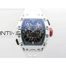 ZF공장 리차드밀 RM035-03 화이트카본케이스 스켈레톤다이얼 화이트러버스트랩 투어빌론 RM035-03 White Carbon/Red Crown Z Factory Skeleton Dial on White Rubber Strap Asian Skeleton movement