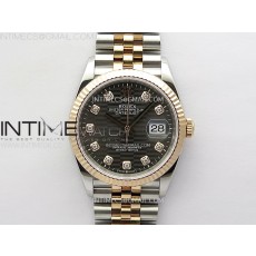 VS공장 롤렉스 데이저스트 36 로즈골드콤비 그레이플루티드다이얼 텐포인트 쥬빌레브레이슬릿 10p DateJust 36 SS 126231 904L SS/RG VSF 1:1 Best Edition Gray Fluted Dial Diamonds Markers on Jubilee Bracelet VS3235 10p 10포인트