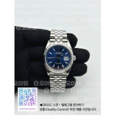 VS공장 롤렉스 데이저스트 36 스틸 블루다이얼 플루티드베젤 쥬빌레브레이슬릿