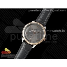 MK공장 오메가 드 빌 로즈골드금통 그레이다이얼 가죽스트랩 De Ville Date RG MKF 1:1 Best Edition Gray Dial Roman Marker on Gray Leather Strap A8800