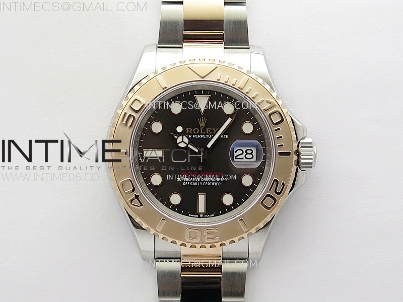 C+공장 롤렉스 요트마스터 로즈골드 콤비 브레이슬릿 씨플러스공장 Yacht-Master 126621 904L/RG C+F 1:1 Best Edition Brown Dial On 904L/RG Bracelet VR3235 (씨플러스에프)