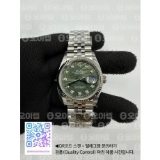 Clean공장 롤렉스 데이저스트 36 스틸 그린팜다이얼 텐포인트 플루티드베젤 쥬빌레브레이슬릿