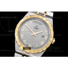 V7공장 튜더 로얄 28603 옐로우골드콤비 실버다이얼 로만인덱스 브레이슬릿  Tudor Royal 28603 41mm YG/SS Silv/Rmn V7F A2836