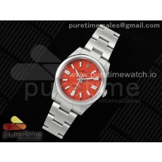 CLEAN공장 롤렉스 오이스터퍼페츄얼 36 레드다이얼 브레이슬릿 클린공장 Oyster Perpetual 126000 36mm Clean 1:1 Best Edition 904L Steel Red Dial VR3230