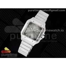 AF공장 까르띠에 산토스 라지 그레이다이얼 브레이슬릿 Santos de Cartier 40mm SS AF 1:1 Best Edition Gray Dial on SS SmartLinks Bracelet MIYOTA 9015