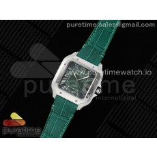AF공장 까르띠에 산토스 라지 그린다이얼 그린가죽스트랩 Santos de Cartier 40mm SS AF 1:1 Best Edition Green Dial on Green Leather Strap MIYOTA 9015