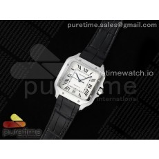 AF공장 까르띠에 산토스 라지 화이트다이얼 블랙가죽스트랩 Santos de Cartier 40mm SS AF 1:1 Best Edition White Dial on Black Leather Strap MIYOTA 9015