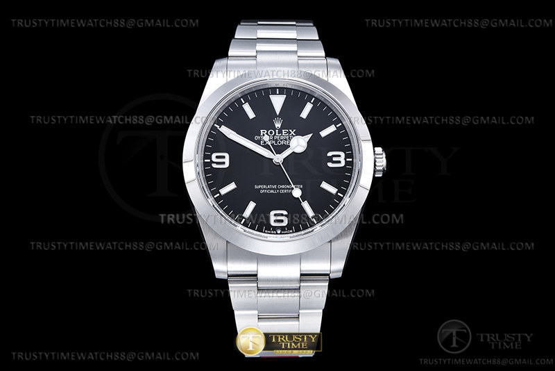 VS공장 롤렉스 익스플로러 스틸 블랙다이얼 브레이슬릿 40 Explorer 1 224270 904L SS/SS Blk VSF VS3230