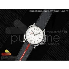VS공장 파네라이 루미노르 루나로사 PAM1381 화이트다이얼 42mm 나일론스트랩 Luminor Due Luna Rossa 42mm VSF 1:1 Best Edition on Gray Nylon Strap P900