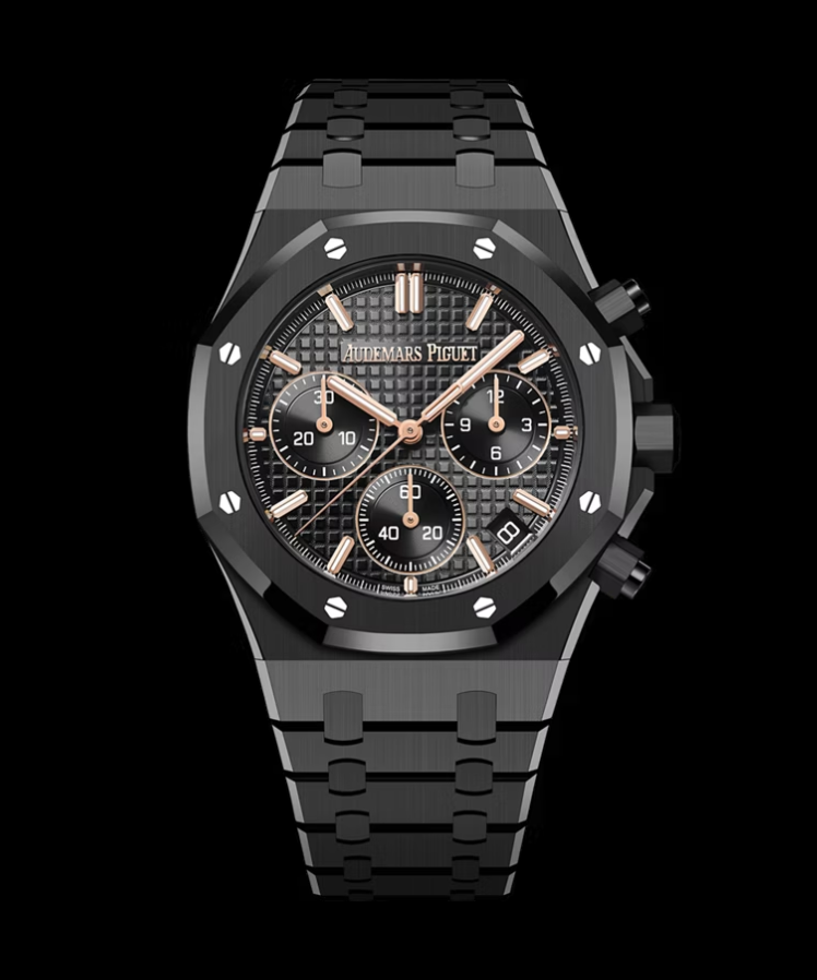 APS공장 오데마피게 로얄오크 크로노그래프 풀세라믹 블랙다이얼 브레이슬릿 26240 V2 Royal Oak Chrono 26240 Black Ceramic APSF 1:1 Best Edition on Ceramic Bracelet SA4401 Super Clone