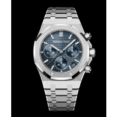 APS공장 오데마피게 로얄오크 크로노그래프 스틸 블루다이얼 브레이슬릿 26240 V2 Royal Oak Chrono 26240 SS APSF 1:1 Best Edition Blue Dial on SS Bracelet SA4401 Super Clone