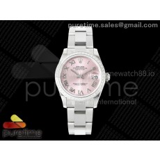 AR공장 롤렉스 레이디 데이저스트 31 핑크다이얼 로만인덱스 다이아몬드베젤 오이스터브레이슬릿 DateJust 31 SS ARF 1:1 Best Edition Pink Roman Dial Diamonds Bezel on Oyster Bracelet ETA2688