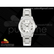 AR공장 롤렉스 레이디 데이저스트 31 실버다이얼 로만인덱스 다이아몬드베젤 오이스터브레이슬릿 DateJust 31 SS ARF 1:1 Best Edition Silver Roman Dial Diamonds Bezel on Oyster Bracelet ETA2688