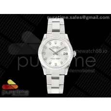 AR공장 롤렉스 레이디 데이저스트 31 실버다이얼 텐포인트 다이아몬드베젤 오이스터브레이슬릿 10P DateJust 31 SS ARF 1:1 Best Edition Silver Diamonds Dial Diamonds Bezel on Oyster Bracelet ETA2688