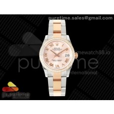 AR공장 롤렉스 레이디 데이저스트 31 로즈골드콤비 핑크다이얼 로만인덱스 다이아몬드베젤 오이스터브레이슬릿 DateJust 31 SS/RG ARF 1:1 Best Edition Pink Roman Dial Diamonds Bezel on Oyster Bracelet ETA2688
