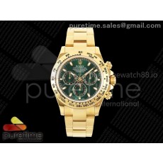 ZF공장 롤렉스 롤렉스 데이토나 옐로우골드금통 그린다이얼 브레이슬릿 텅스텐 헐크 Daytona 116508 ZF 1:1 Best Edition Green Dial on YG Bracelet