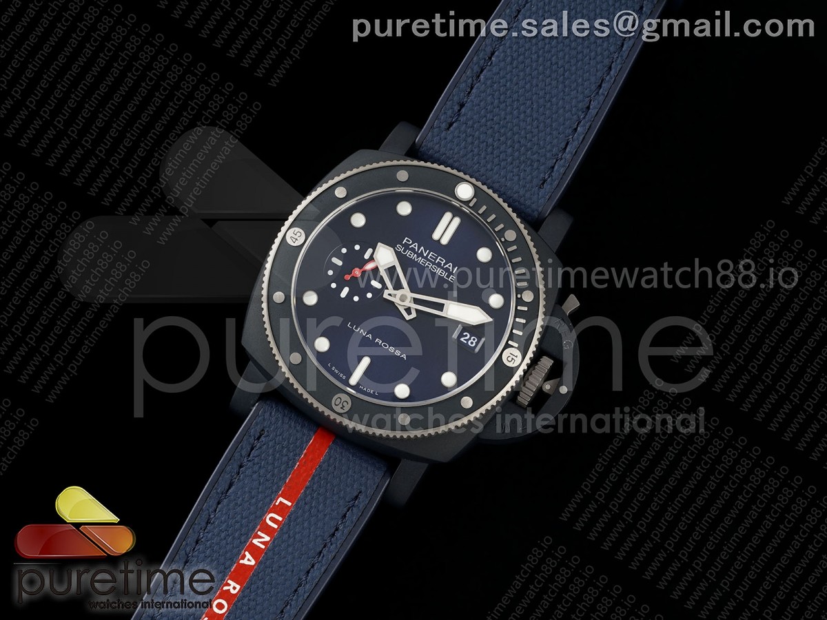 VS공장 파네라이 PAM1466 서머시블 블루다이얼 블루나일론스트랩 PAM1466 Submersible VSF 1:1 Best Edition Blue Dial on Blue Nylon/Rubber Strap P900