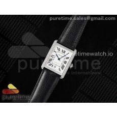 AF공장 까르띠에 탱크솔로 31mm 스틸 다이아몬드베젤 화이트다이얼 가죽스트랩