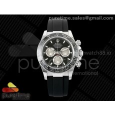 VS공장 롤렉스 데이토나 스틸 블랙다이얼 러버스트랩 텅스텐 Daytona 126519 VSF 1:1 Best Edition Black/Silver Lume Dial on Oysterflex Strap VS4131 V2 (Weighted)