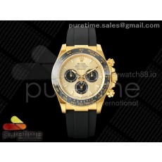 VS공장 롤렉스 데이토나 옐로우골드금통 샴페인다이얼 러버스트랩 텅스텐 Daytona 126518 VSF 1:1 Best Edition YG/Black Dial on Oysterflex Strap VS4131 V2 (Weighted)
