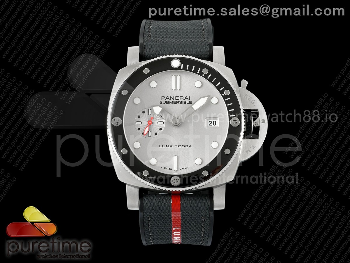 VS공장 파네라이 PAM1681 루나 로사 서머시블 그레이페브릭스트랩 PAM1681 Luna Rossa Submersible VSF 1:1 Best Edition on Gray Fabric Strap P900