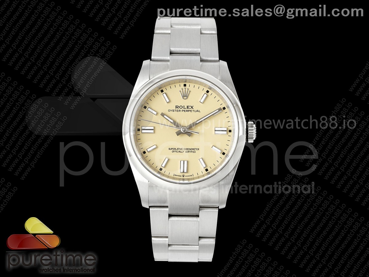 KR공장 롤렉스 오이스터퍼페츄얼 36 크림다이얼 브레이슬릿 Oyster Perpetual 126000 36mm KRF 1:1 Best Edition 904L Steel 2025 Cream Dial VR3230
