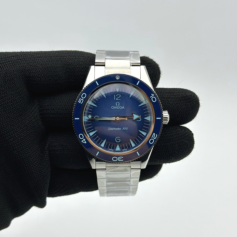 VS공장 오메가 씨마스터 헤리티지 300 스틸 블루다이얼 브레이슬릿 Seamaster 300 Heritage VSF 1:1 Best Edition Blue Dial on SS Bracelet A8912 Super Clone