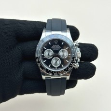 CLEAN공장 롤렉스 데이토나 스틸 블랙다이얼 러버스트랩 4131