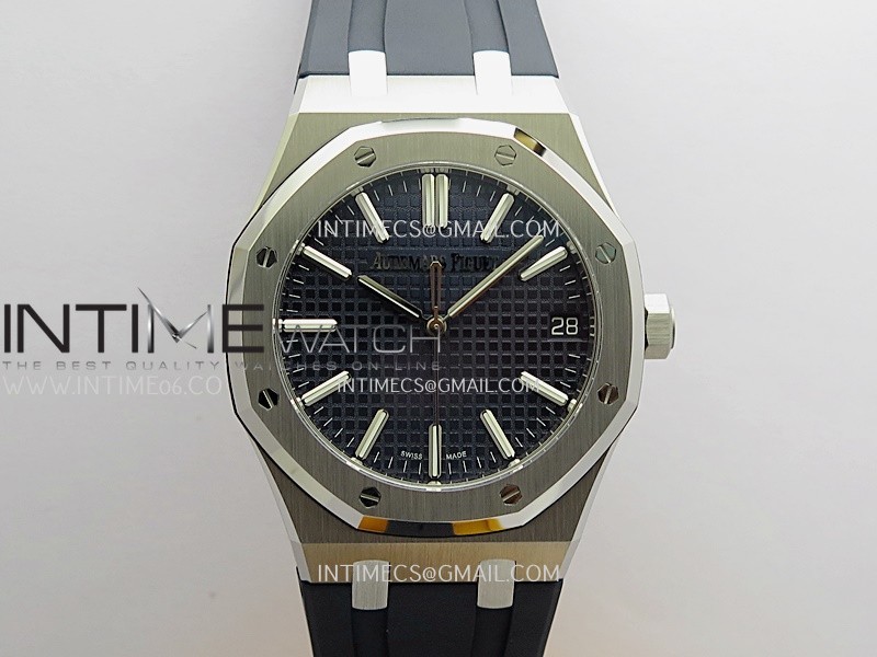 [26.01 UP] DD공장 오데마피게 로얄오크 15510 블루다이얼 러버스트랩 Royal Oak 41mm 15510 SS DDF 1:1 Best Edition Blue Dial On Blue Rubber Strap Super Clone DD4302