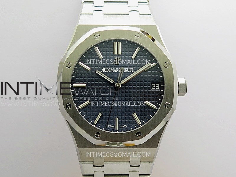 VS공장 오데마피게 로얄오크 15500 스틸 블루다이얼 브레이슬릿 Royal Oak 15500 SS VSF 1:1 Best Edition Blue Dial On SS Bracelet Super Clone DD4302