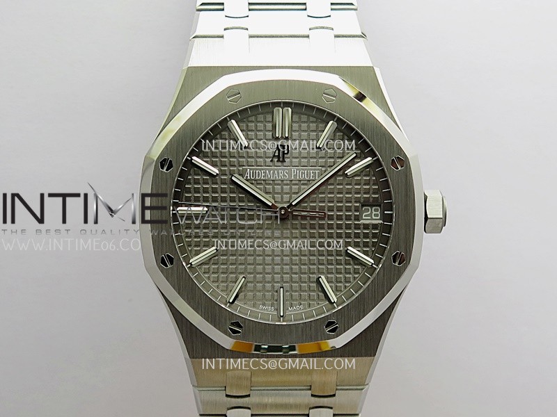 VS공장 오데마피게 로얄오크 15500 스틸 그레이다이얼 브레이슬릿 Royal Oak 15500 SS VSF 1:1 Best Edition Gray Dial On SS Bracelet Super Clone DD4302